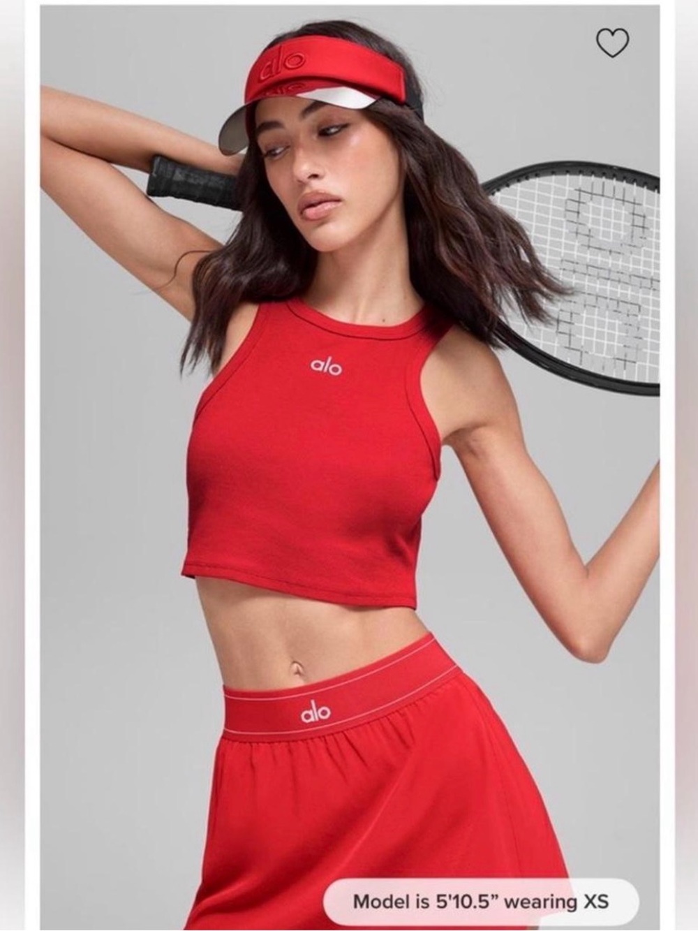 Alo Yoga Aspire Tank in Bright Red size xs